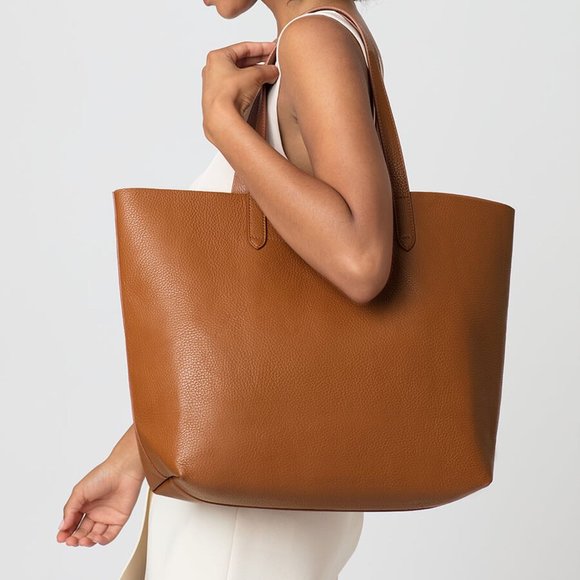 classic structured leather tote